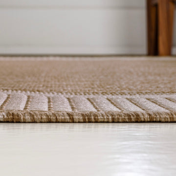 Hali Coastal Casual Wide Stripe Border Area Rug
